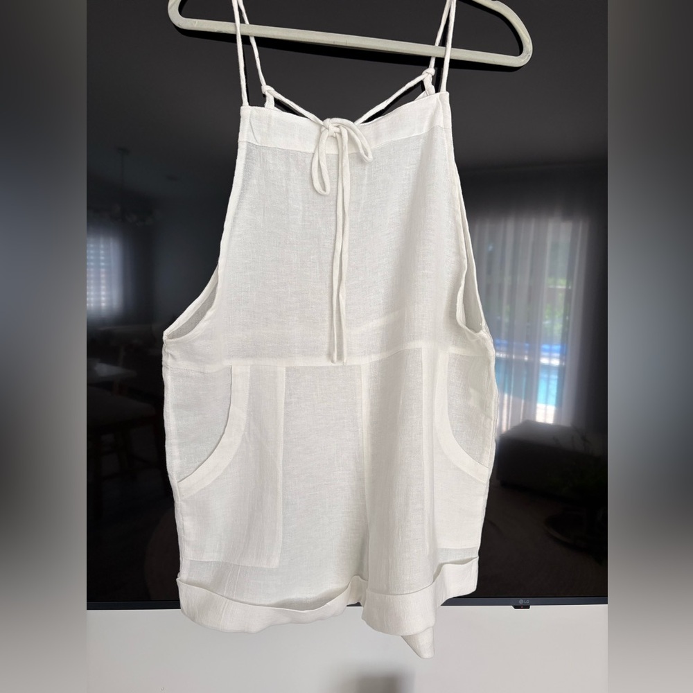 Vitamin A White Linen  Romper jumpsuit